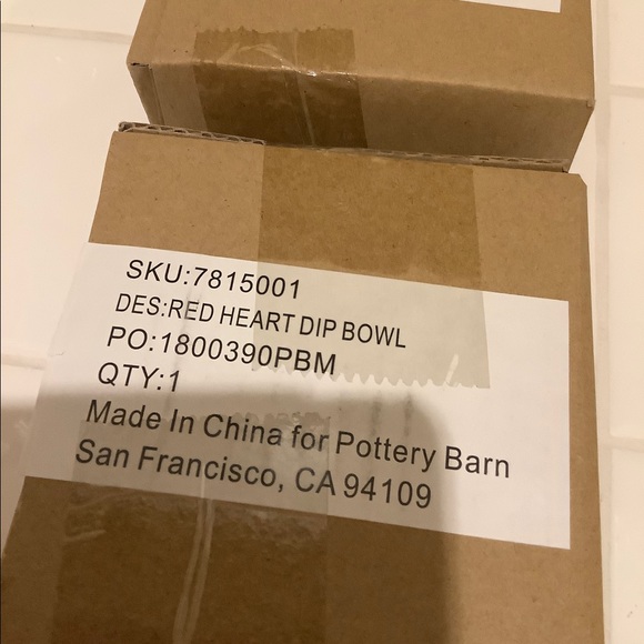Pottery Barn Other Pottery Barn Nib Red Heart Bowl Poshmark